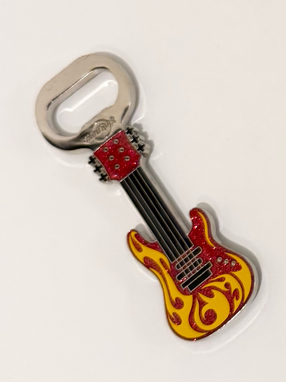 Hard rock cafe guitar bottle opener / magnet